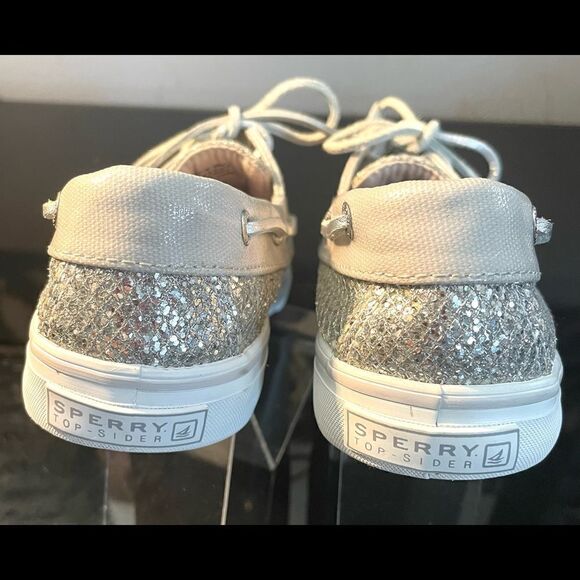 Sperry Top Sider Silver Sparkle Women’s Boat Shoes Size 6 - Picture 4 of 10